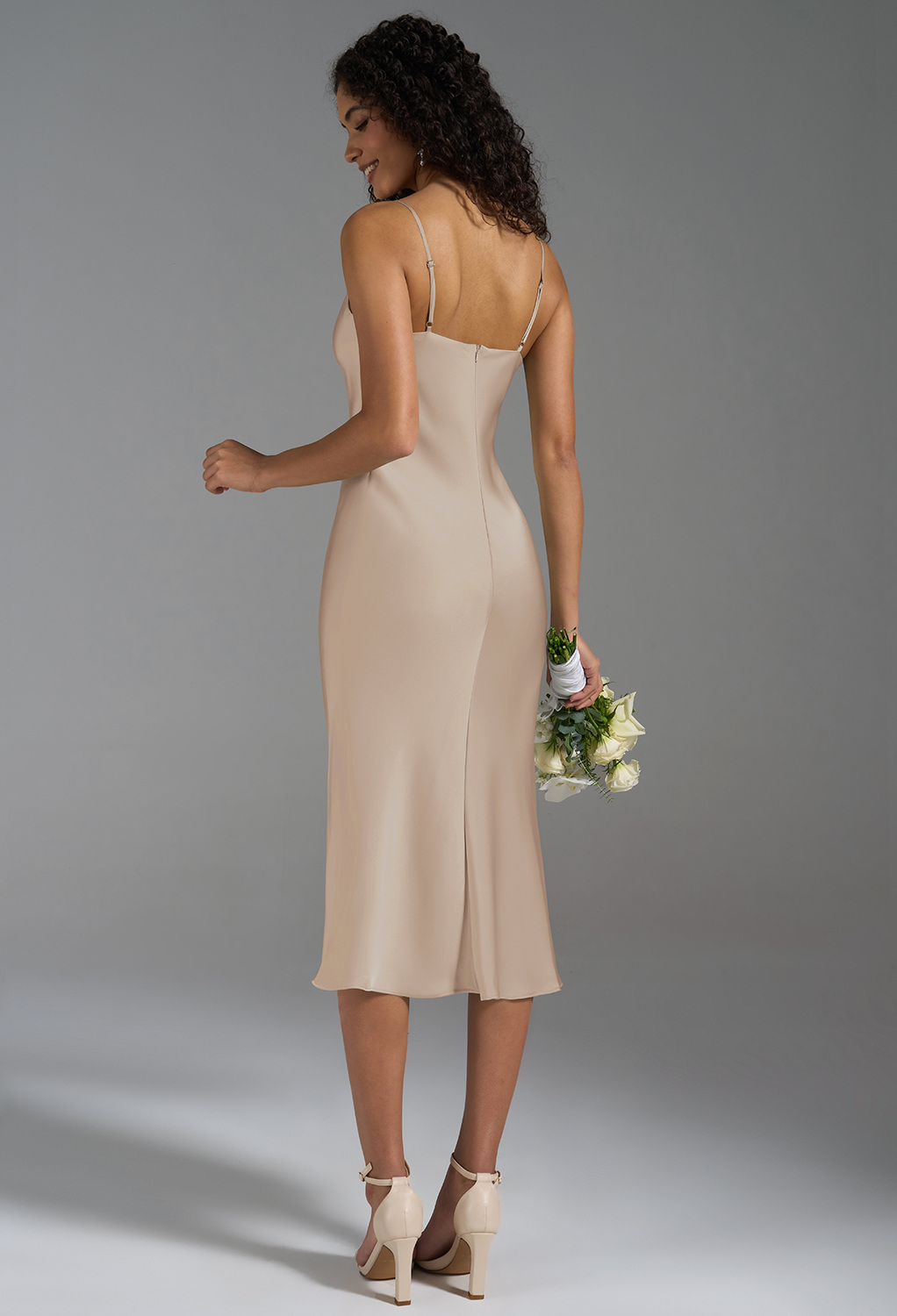 AW Alanna Taupe  Cocktail Wedding Guest Dresses